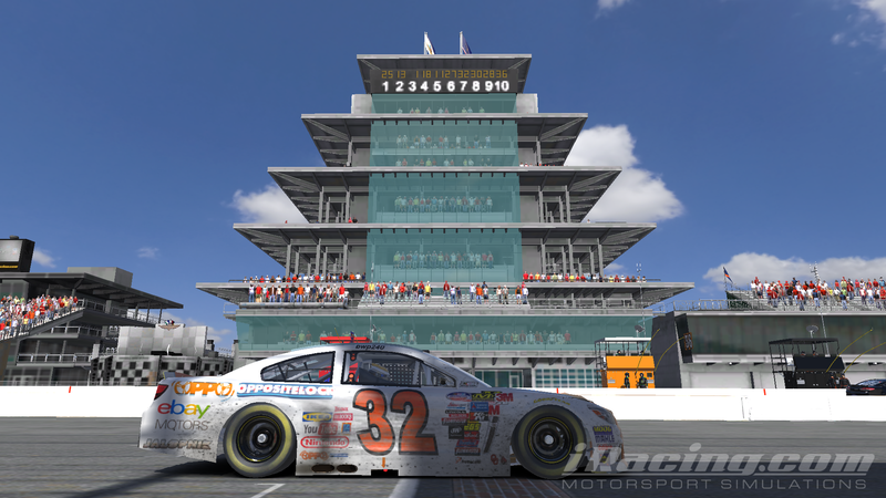 Illustration for article titled Team Oppo Competes in the iRacing Brickyard 400
